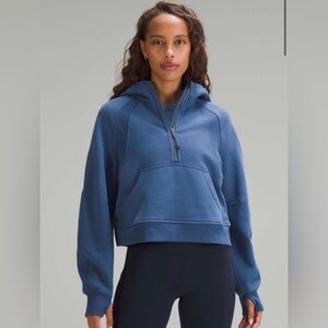 Lululemon Half Zip Scuba Hoodie - blue twill, XL/XXL